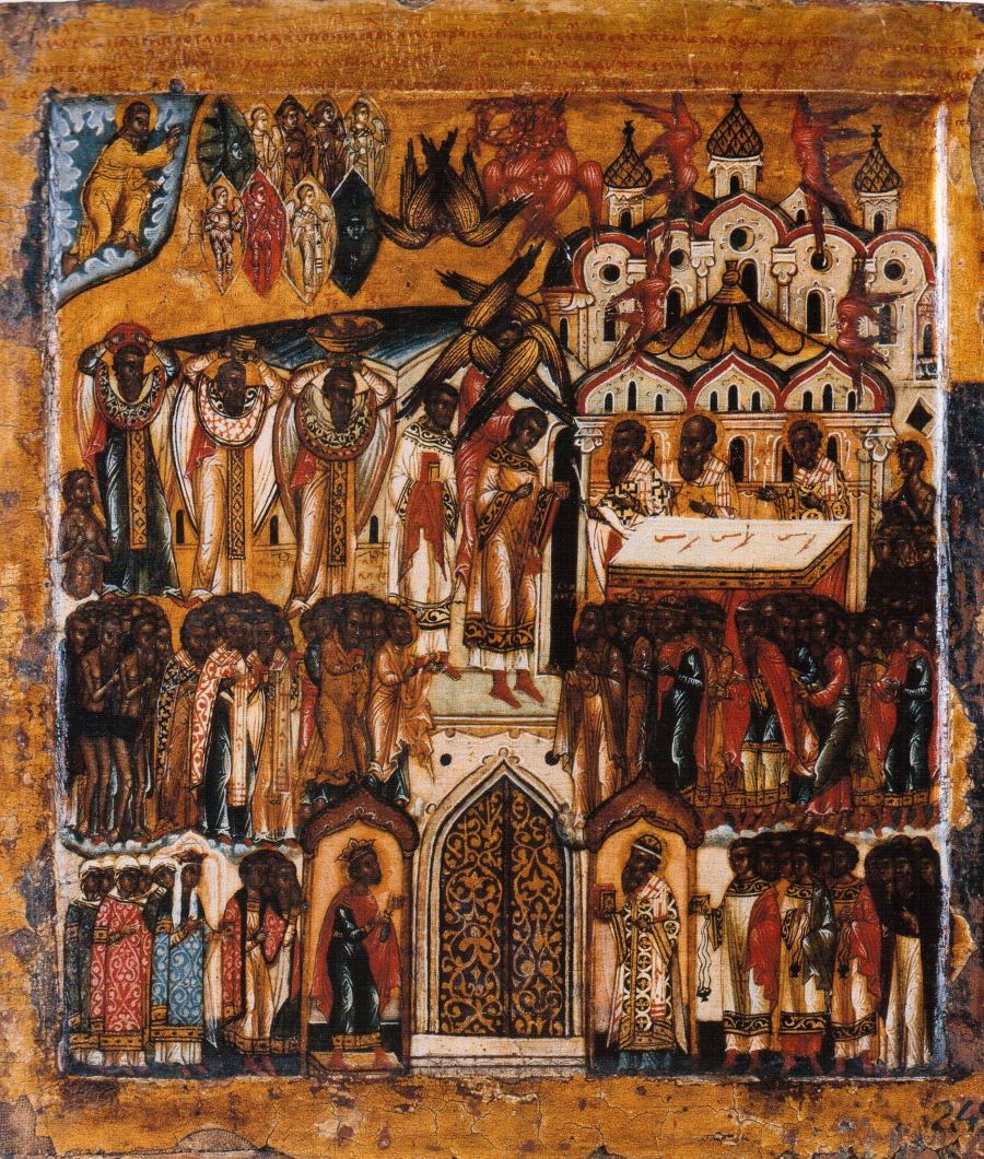 Let All Mortal Flesh Keep Silence – rare 16th-century Russian Orthodox Divine Liturgy icon