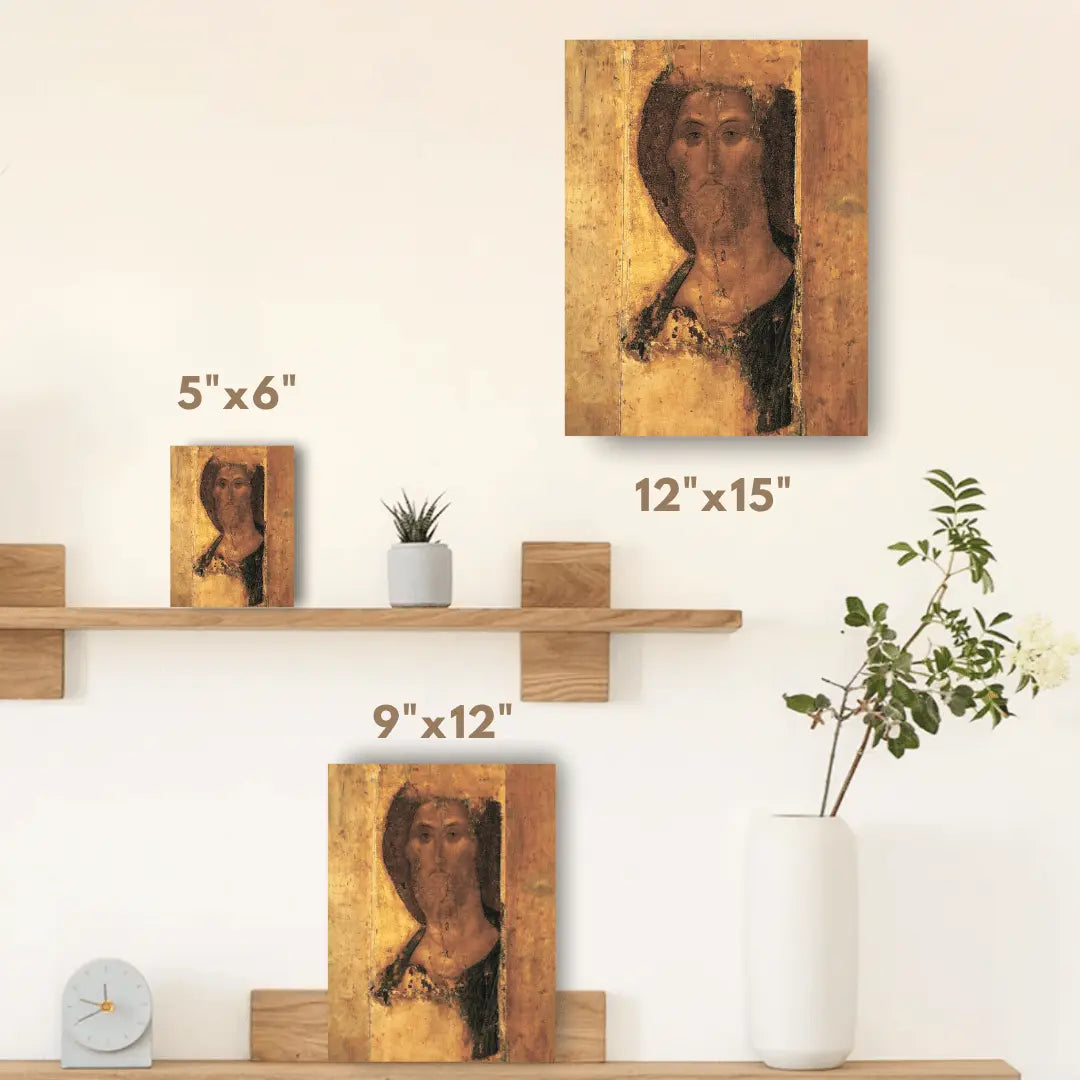Jesus Christ Pantocrator Icon Zvenigorod Savior by Andrei Rublev Orthodox Wooden Icon - iconsofsaints.com