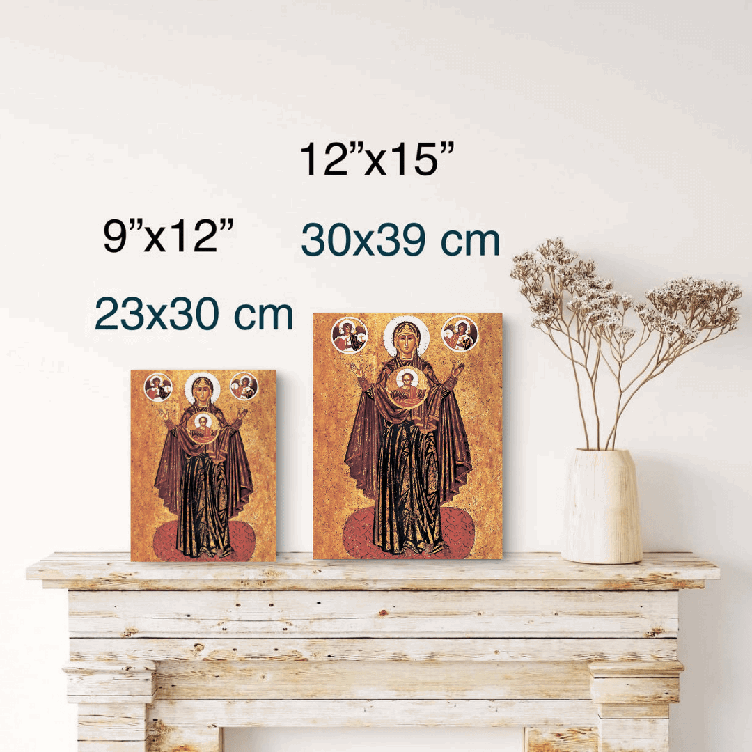 Mother of God Great Panagia Yaroslavl Oranta Icon Orthodox Wooden Wall Art - iconsofsaints.com