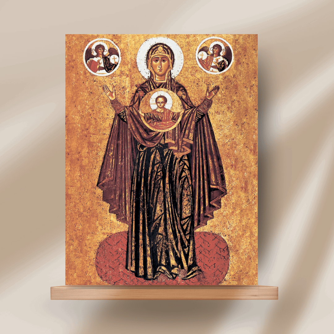 Mother of God Great Panagia Yaroslavl Oranta Icon Orthodox Wooden Wall Art - iconsofsaints.com