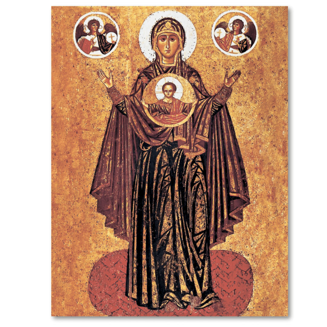 Mother of God Great Panagia Yaroslavl Oranta Icon Orthodox Wooden Wall Art - iconsofsaints.com