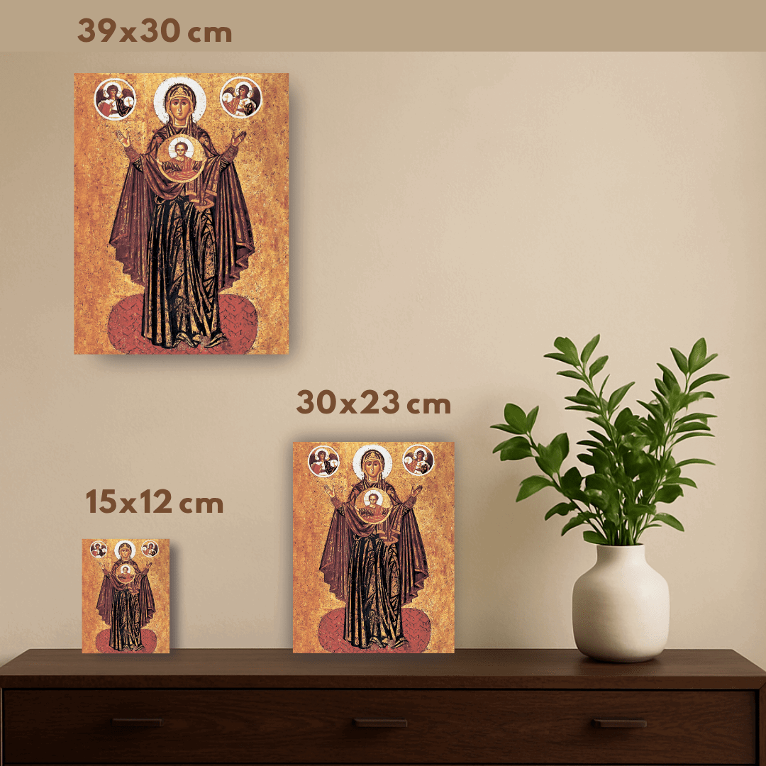 Mother of God Great Panagia Yaroslavl Oranta Icon Orthodox Wooden Wall Art - iconsofsaints.com