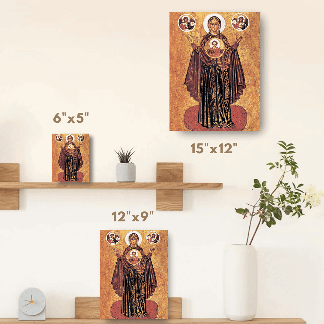 Mother of God Great Panagia Yaroslavl Oranta Icon Orthodox Wooden Wall Art - iconsofsaints.com
