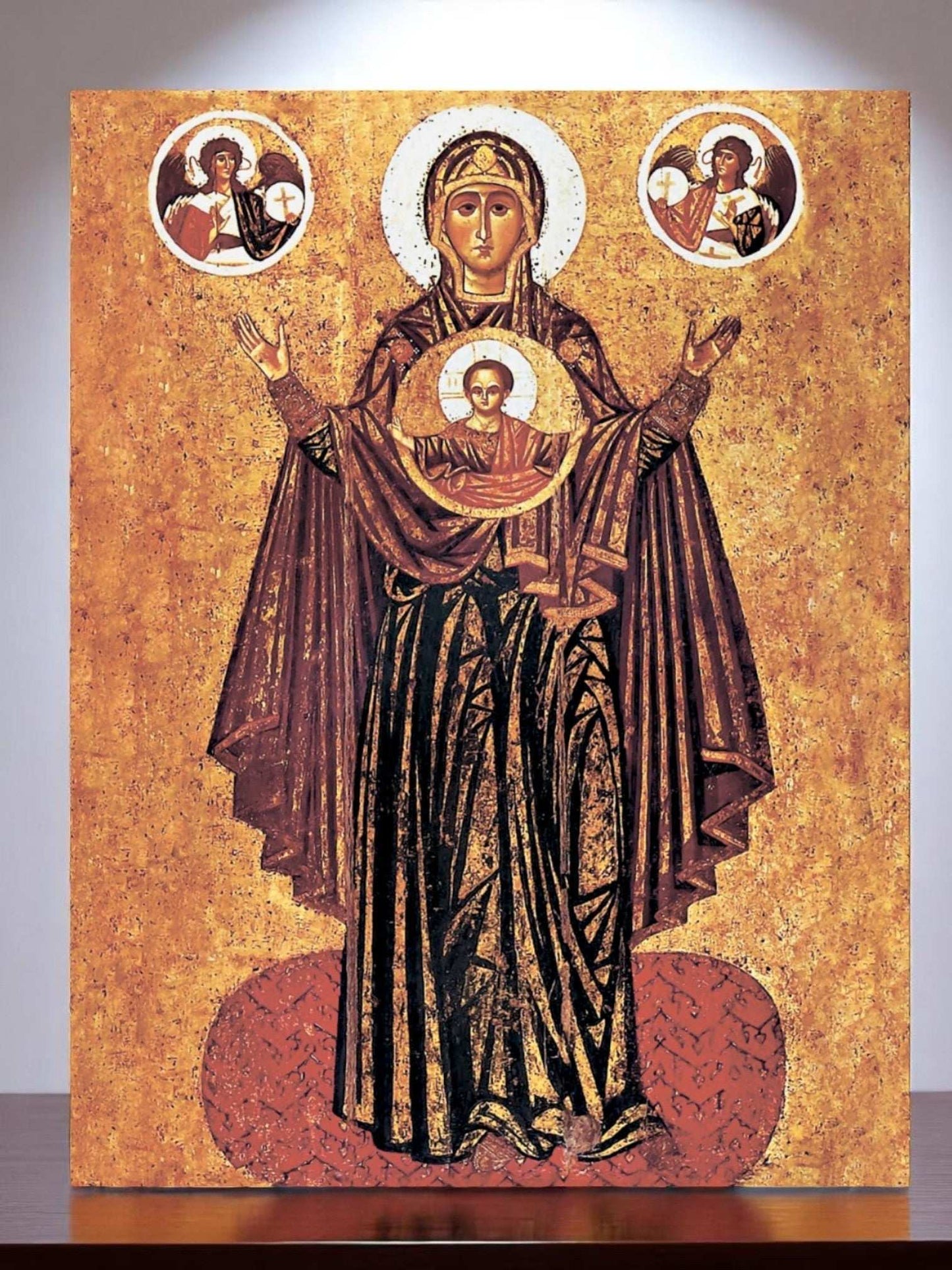 Mother of God Great Panagia Yaroslavl Oranta Icon Orthodox Wooden Wall Art - iconsofsaints.com