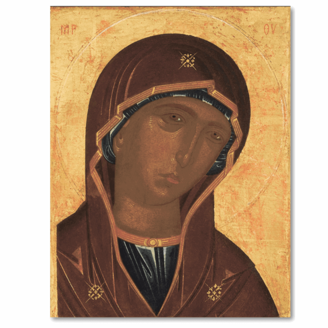 Mother of God Icon Orthodox Virgin Mary without Christ Handmade Religious Wall Art - iconsofsaints.com