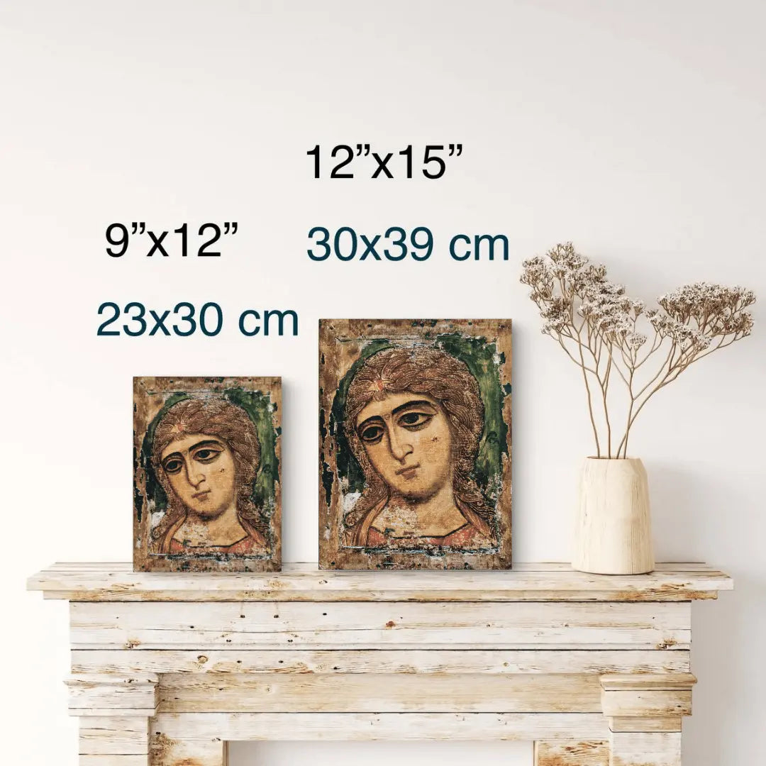 Orthodox Icon of Archangel Gabriel – Angel "Golden Hair" Handmade Religious Wall Art 12th Century Icon - iconsofsaints.com