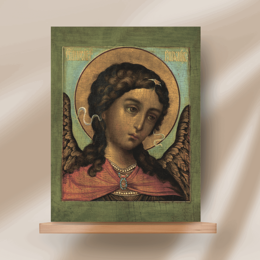Orthodox Icon of Archangel Michael on Wood Spiritual Protection Christian Wall Art - iconsofsaints.com