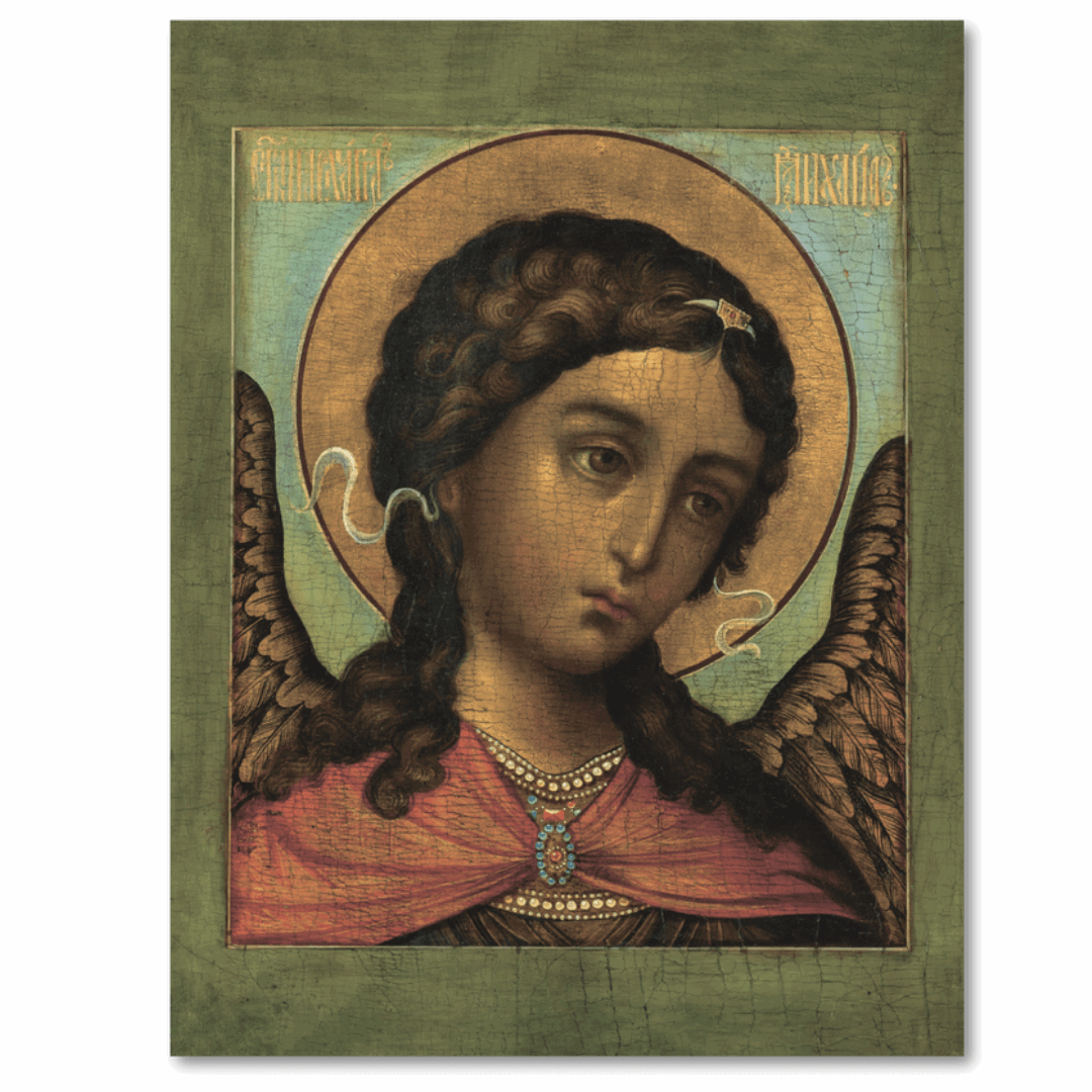 Orthodox Icon of Archangel Michael on Wood Spiritual Protection Christian Wall Art - iconsofsaints.com