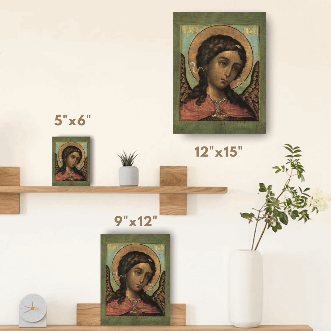 Orthodox Icon of Archangel Michael on Wood Spiritual Protection Christian Wall Art - iconsofsaints.com