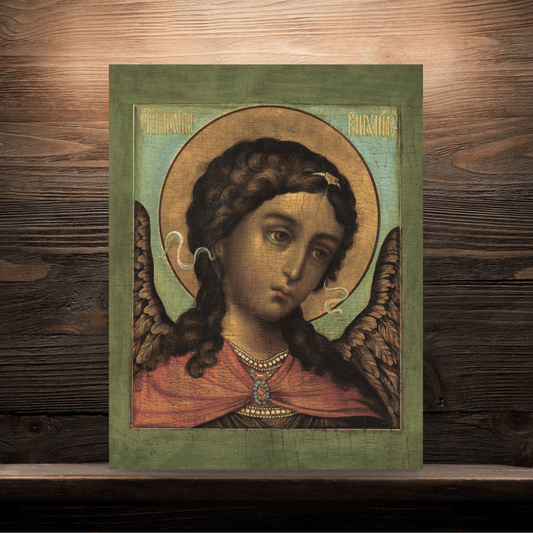 Orthodox Icon of Archangel Michael on Wood Spiritual Protection Christian Wall Art - iconsofsaints.com