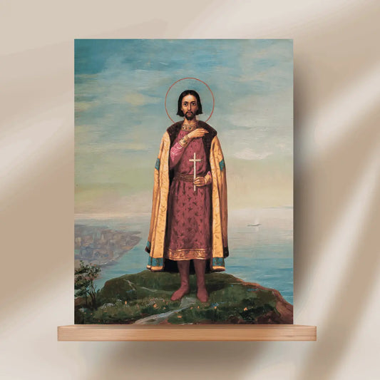 Orthodox Icon of Saint Gleb of Vladimir Handcrafted Religious Art - iconsofsaints.com