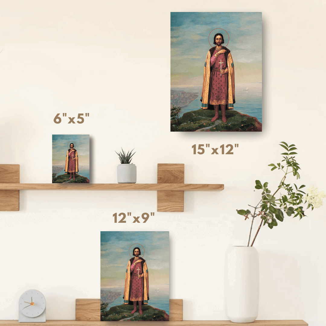 Orthodox Icon of Saint Gleb of Vladimir Handcrafted Religious Art - iconsofsaints.com