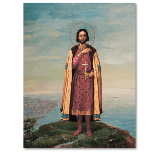 Orthodox Icon of Saint Gleb of Vladimir Handcrafted Religious Art - iconsofsaints.com