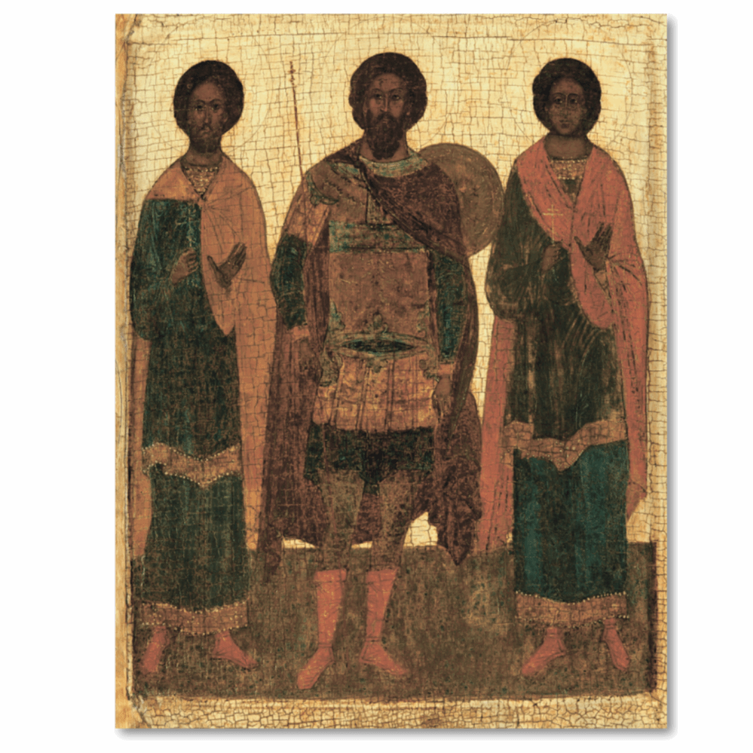 Orthodox Icon of Saint Theodore Stratelates Flor and Lavr Wooden Wall Art - iconsofsaints.com