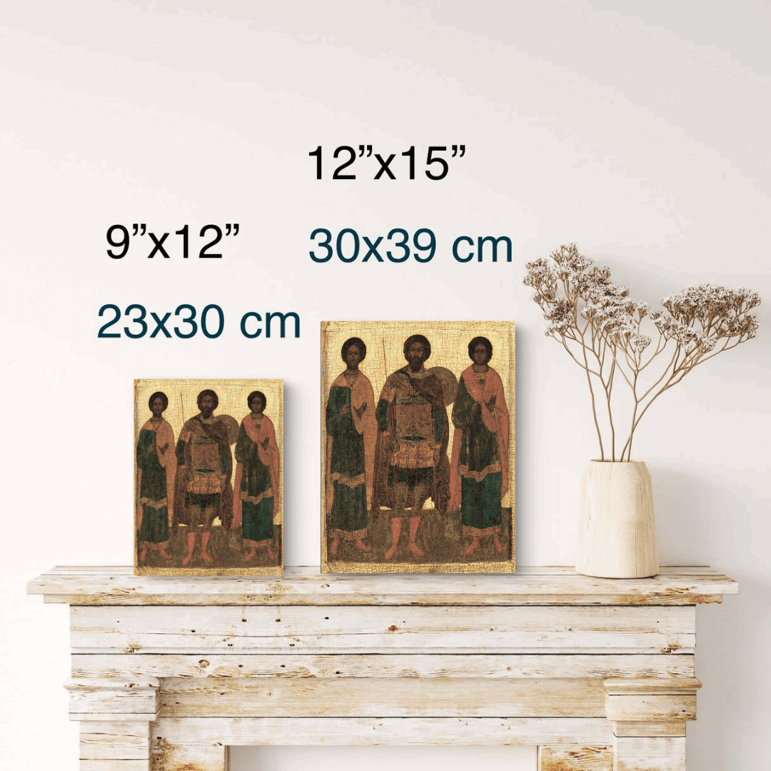 Orthodox Icon of Saint Theodore Stratelates Flor and Lavr Wooden Wall Art - iconsofsaints.com