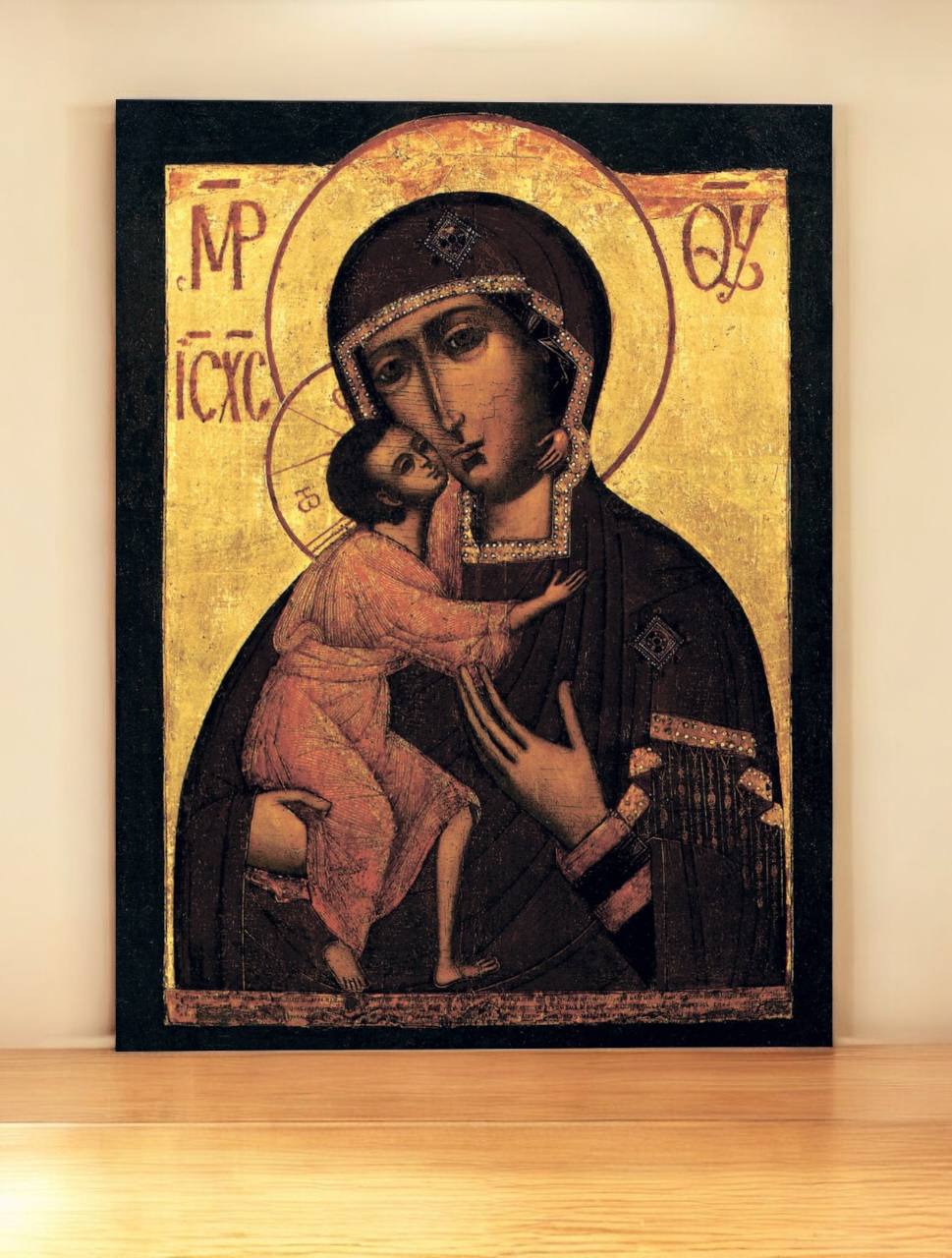 Mother of God Virgin Mary the Theotokos of Saint Theodore (Feodorovskaya). Wooden orthodox icon