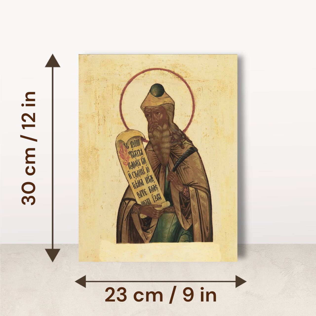 Icon of Saint Prophet Zechariah the Righteous, Father of John the Baptist. Wooden orthodox icon