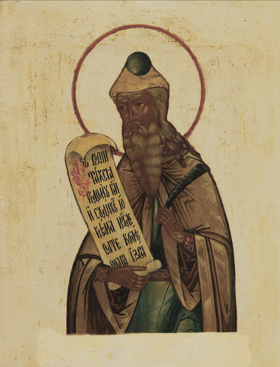 Icon of Saint Prophet Zechariah the Righteous, Father of John the Baptist. Wooden orthodox icon