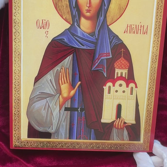 Icon of The Reverend Queen Angelina Brankovic or Angelina of Serbia video