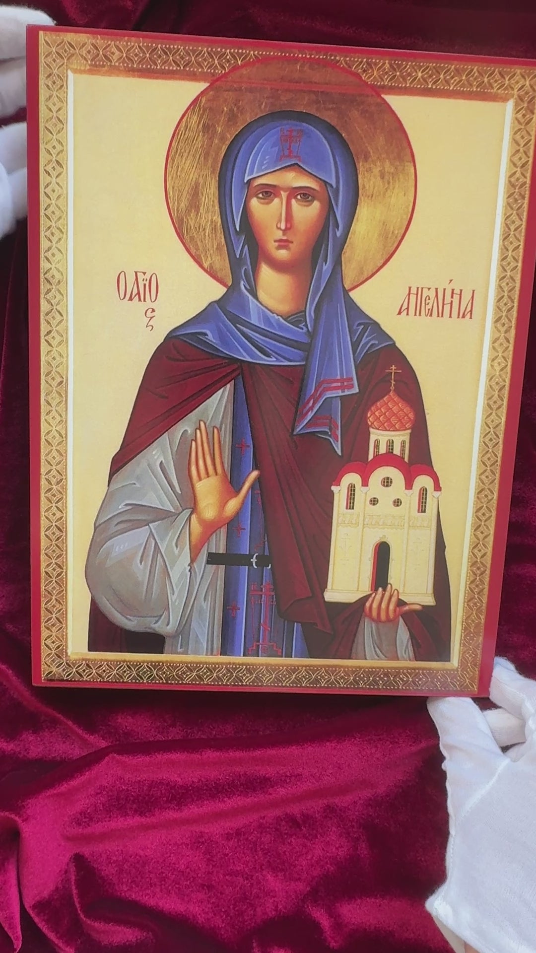 Icon of The Reverend Queen Angelina Brankovic or Angelina of Serbia video