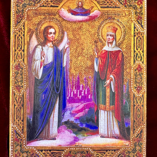 Icon of Saint Princess Olga Equal-to-the-Apostles and Guardian Angel, patron saint of widows and converts