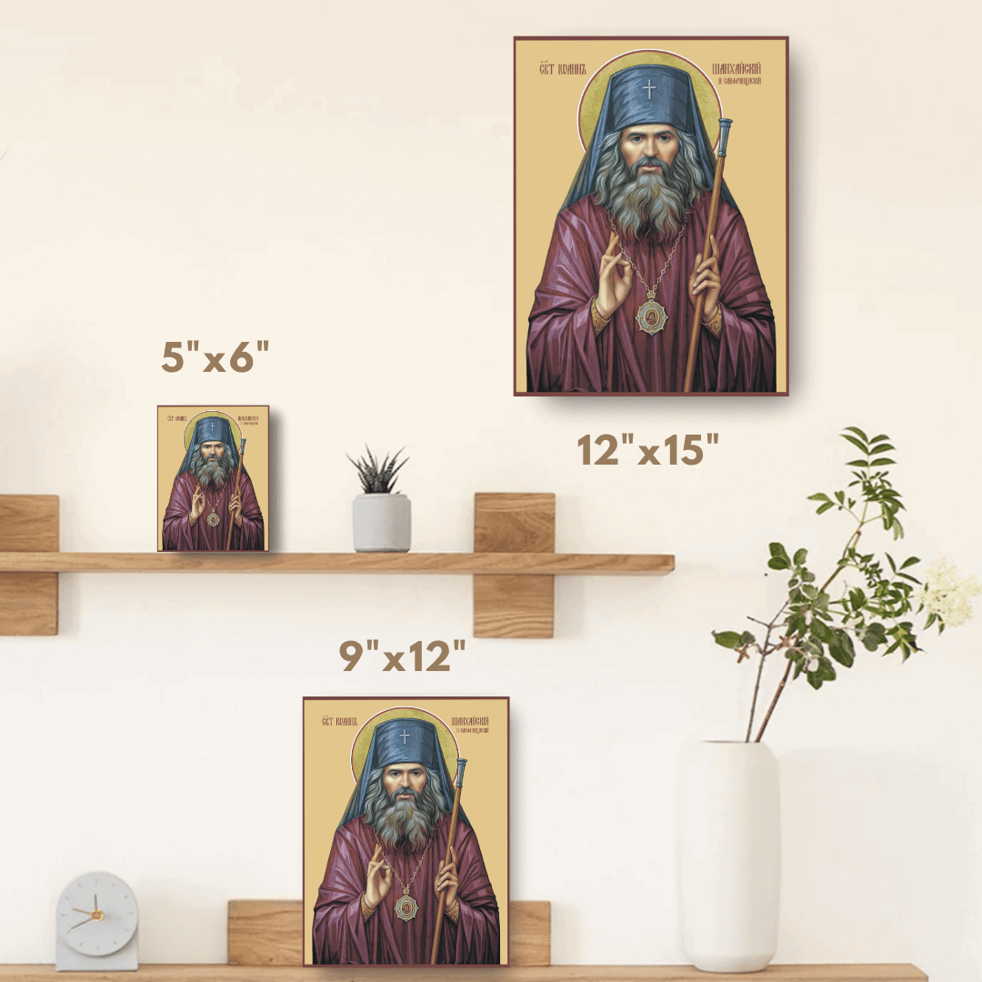 Saint John Maximovitch Icon Orthodox Archbishop of San Francisco Handmade Miracle Worker Wall Art - iconsofsaints.com