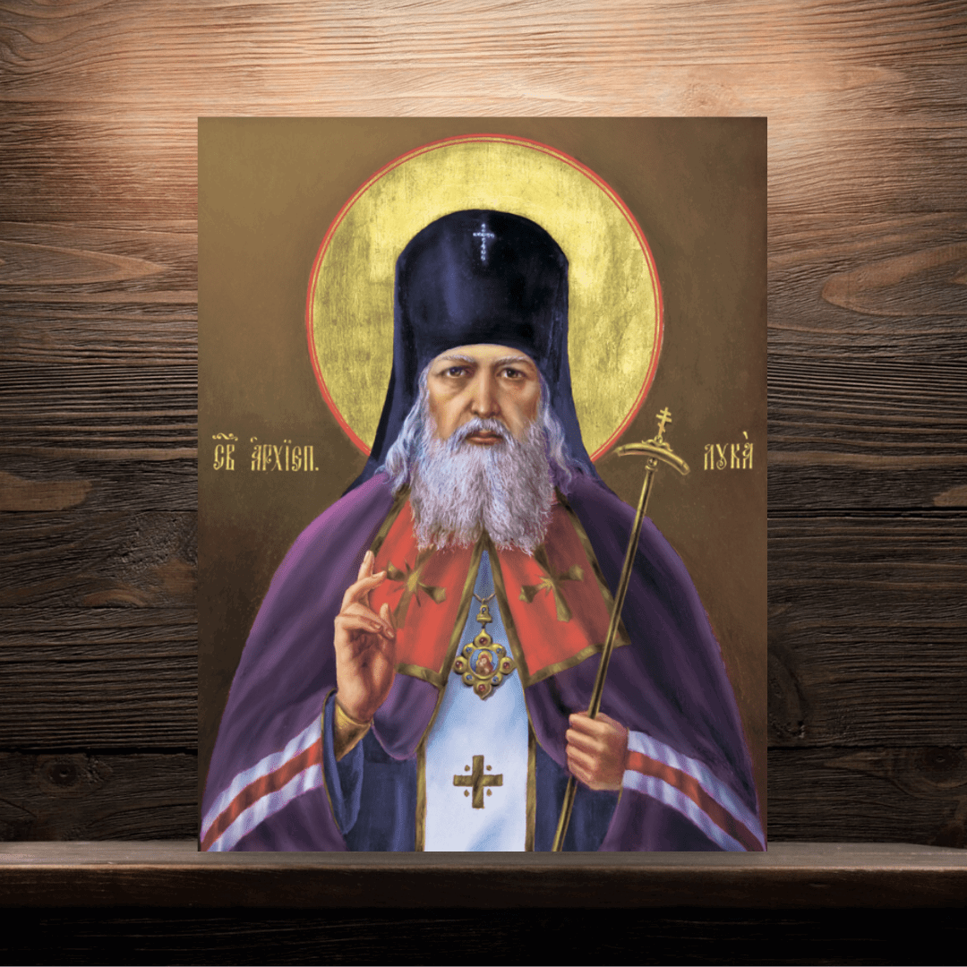 Saint Luke of Crimea Icon Orthodox Bishop Surgeon Voyno - Yasenetsky Religious Icon of Healing and Faith - iconsofsaints.com