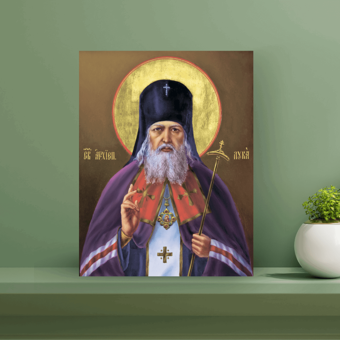Saint Luke of Crimea Icon Orthodox Bishop Surgeon Voyno - Yasenetsky Religious Icon of Healing and Faith - iconsofsaints.com