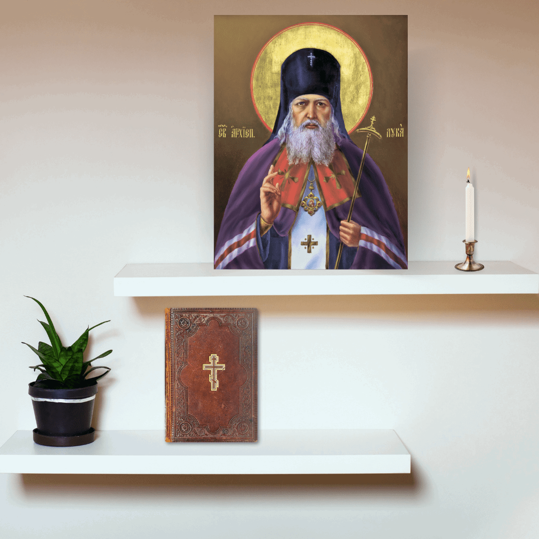 Saint Luke of Crimea Icon Orthodox Bishop Surgeon Voyno - Yasenetsky Religious Icon of Healing and Faith - iconsofsaints.com