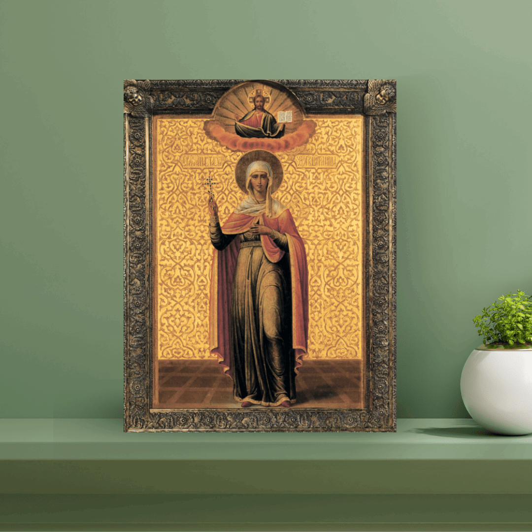Saint Martyr Anastasia the Deliverer from Potions Orthodox Wooden Icon - iconsofsaints.com