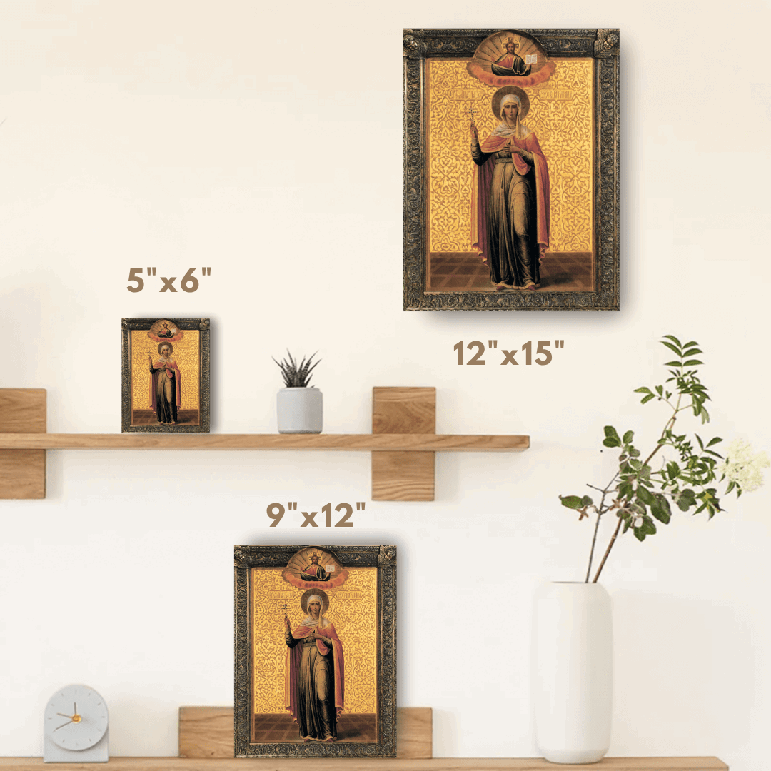 Saint Martyr Anastasia the Deliverer from Potions Orthodox Wooden Icon - iconsofsaints.com