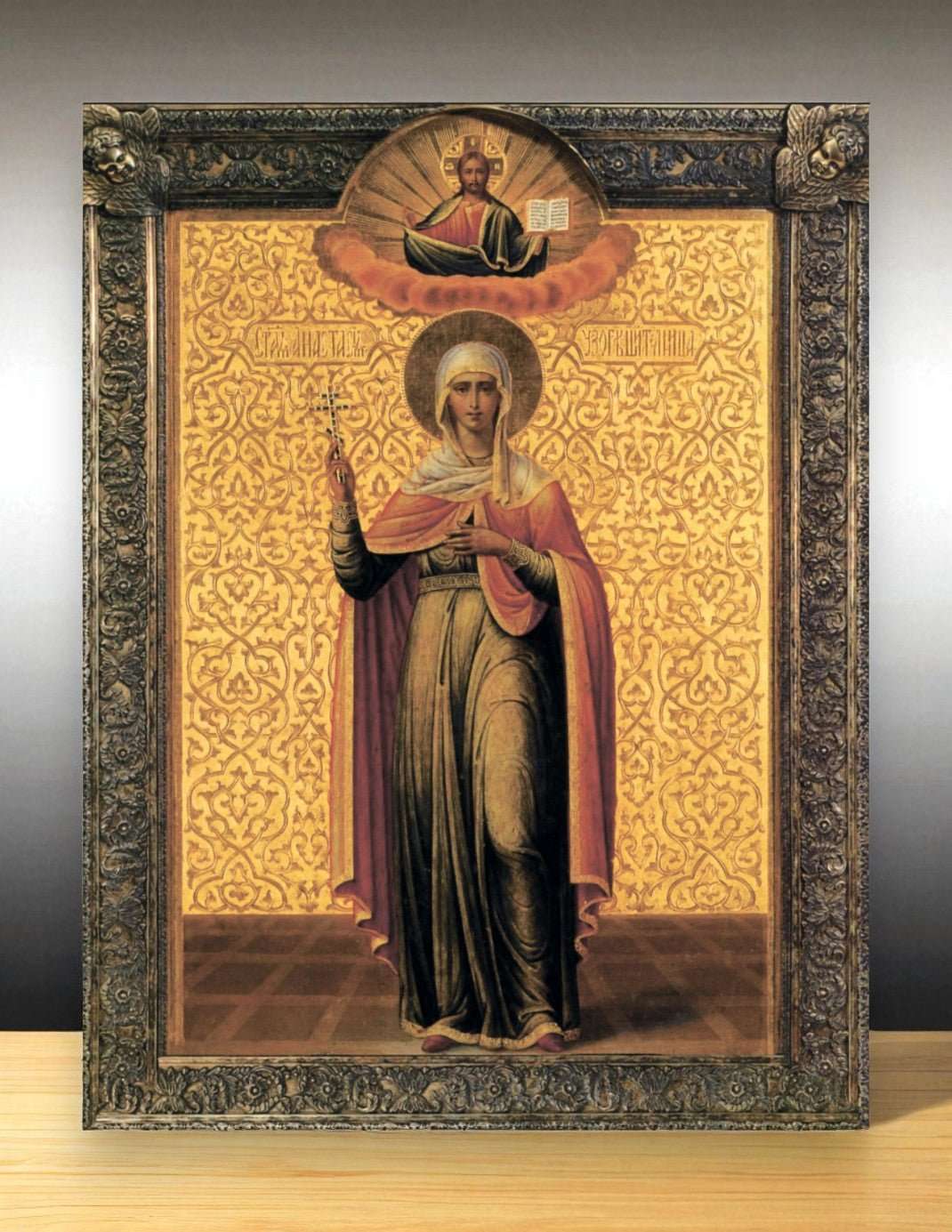 Saint Martyr Anastasia the Deliverer from Potions Orthodox Wooden Icon - iconsofsaints.com