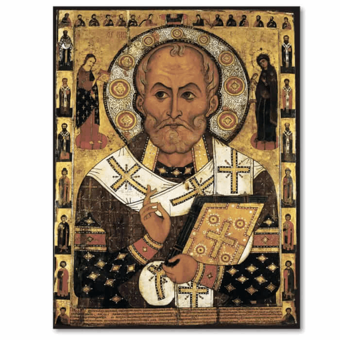 Saint Nicholas the Wonderworker – The Lipensky Icon (Nikola Lipny) 13th Century Orthodox Reproduction - iconsofsaints.com