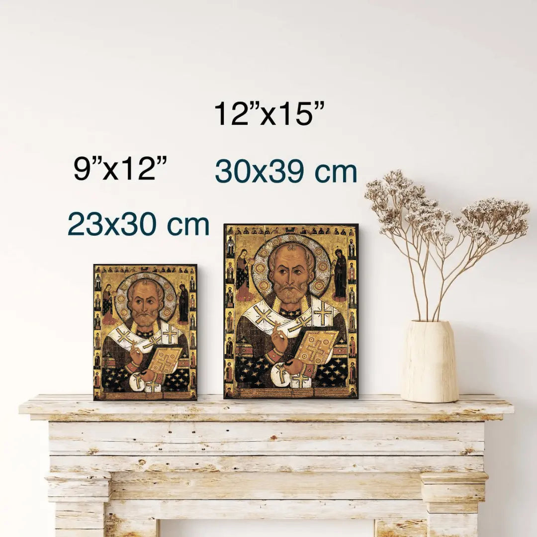 Saint Nicholas the Wonderworker – The Lipensky Icon (Nikola Lipny) 13th Century Orthodox Reproduction - iconsofsaints.com