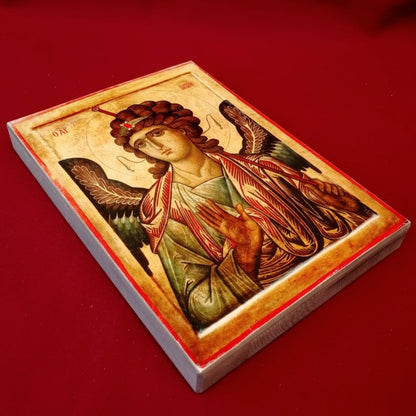 Wooden Icon of the Holy Archangel Gabriel.