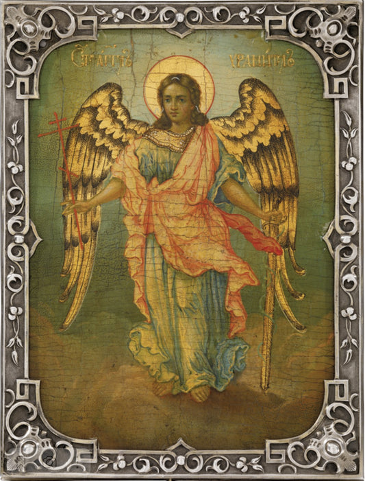 The Holy Guardian Angel. Wooden orthodox icon