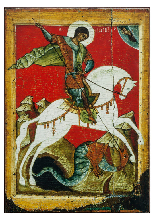 Saint George the Victorious. Wooden orthodox icon