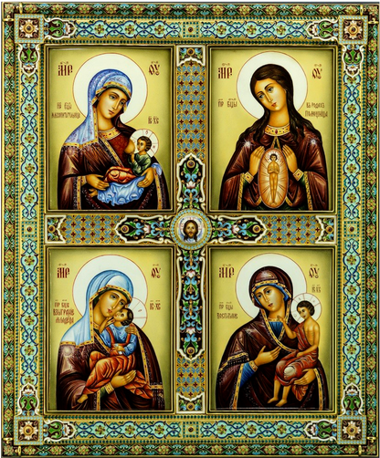 The Four-part icon of the Mother of God Motherhood