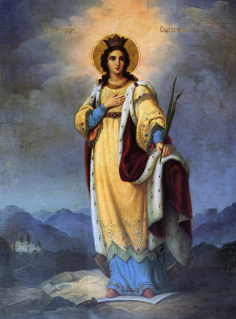 Icône de la sainte grande martyre Catherine